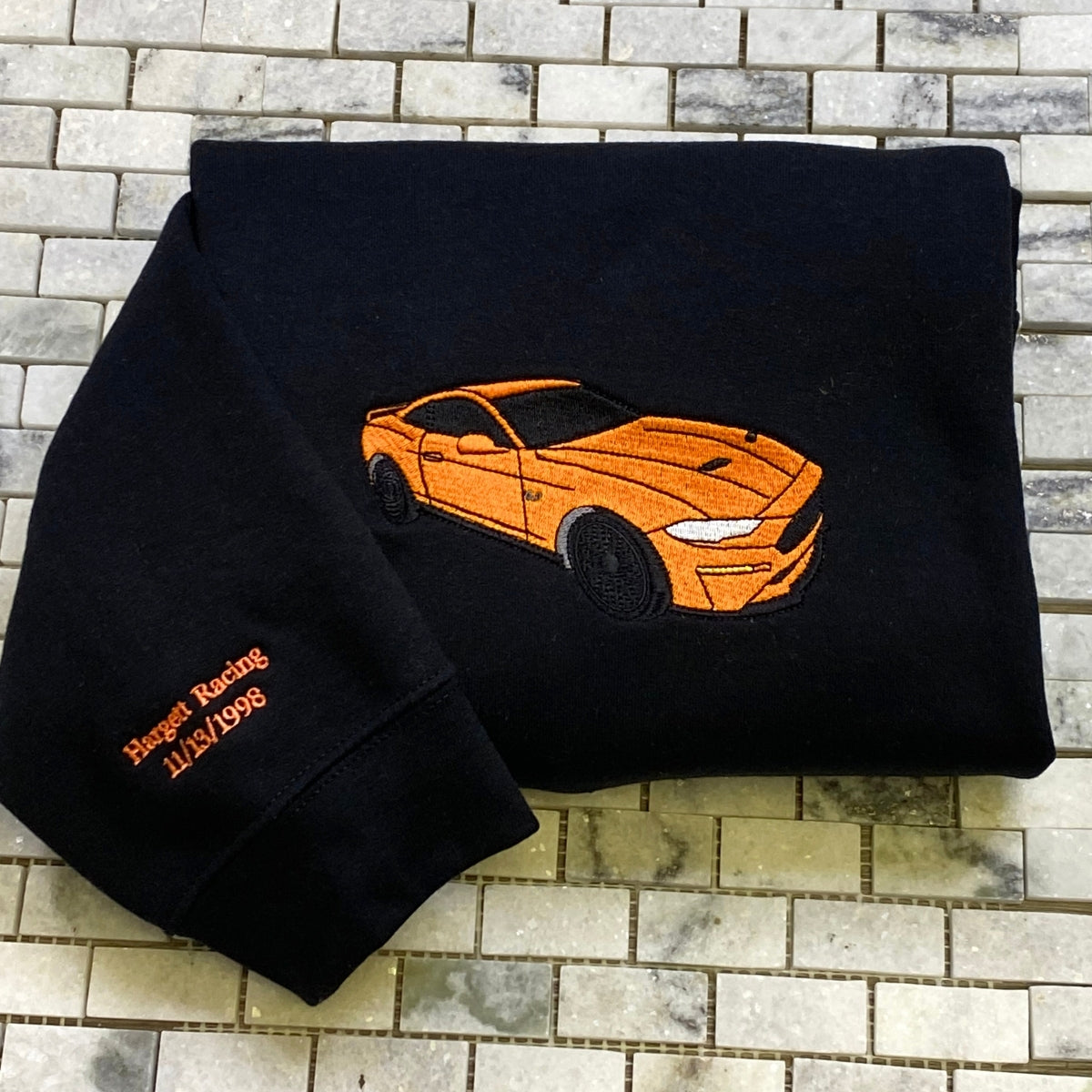 Custom Car Portrait Hoodies - Automotive Embroidered Sweatshirts - Perfect Car Enthusiast Gift