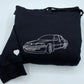 Custom Car Portrait Hoodies - Car Line Art Embroidered Sweatshirts - Perfect Car Lover Gift