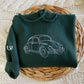 Custom Car Portrait Hoodies - Car Line Art Embroidered Sweatshirts - Perfect Car Lover Gift