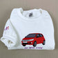Custom Car Portrait Hoodies - Personalized Vehicle Embroidered Sweatshirts - Car Enthusiast Gift