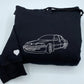 Custom Car Portrait Hoodies - Vehicle Line Art Embroidered Sweatshirts - Automotive Enthusiast Gift