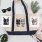 Custom Cat Face Embroidered Bags - Personalized Pet Portrait Accessories - Perfect Cat Lover Gift