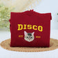 Custom Cat Portrait Varsity Hoodies - Personalized Pet Name Embroidered Sweatshirts - Cat Lover Gift
