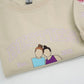 Custom Childhood Friends Portrait Sweatshirt - Besties Embroidered Varsity Hoodie - Longtime Friendship Gift EST Date