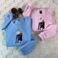 Custom Couple Portrait Hoodies - Photo to Embroidery Sweatshirts - Personalized Matching Anniversary Gift