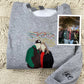 Custom Couples Portrait Hoodies - Color Photo Embroidered Sweatshirts - Personalized Matching Couple Gift