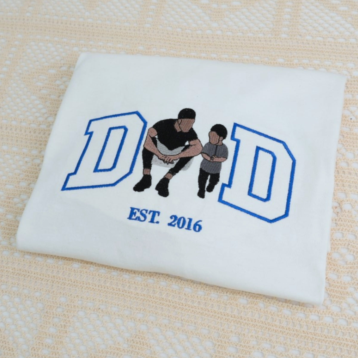 Custom Dad Hoodies - Active Father Child Embroidered Sweatshirts - Perfect Father's Day Gift