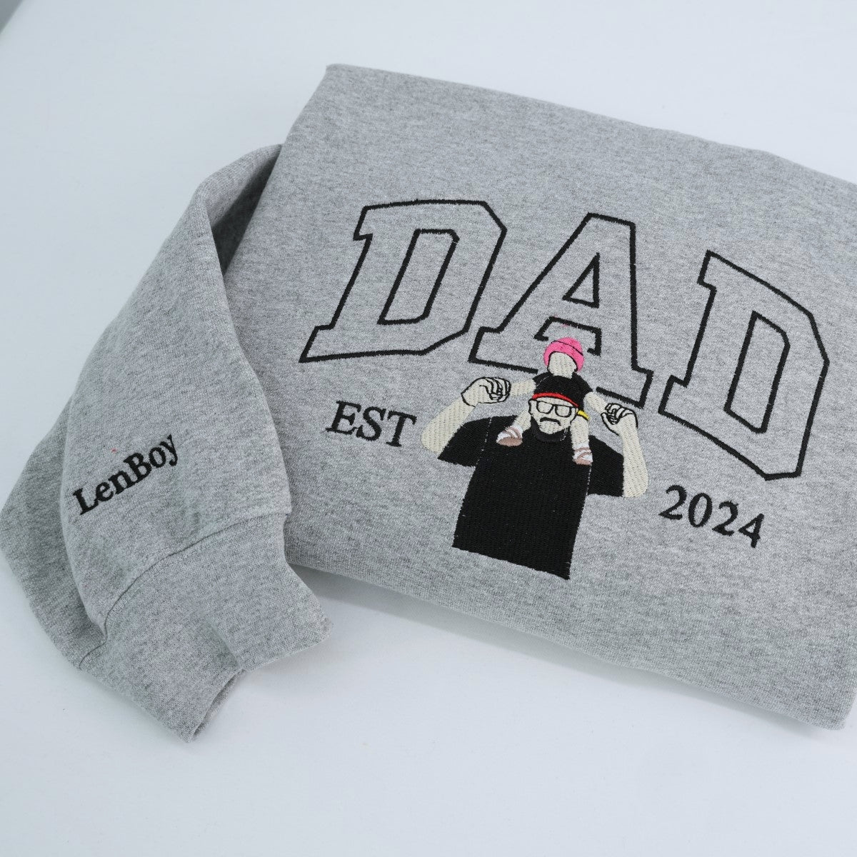 Custom Dad Hoodies - New Father Embroidered Sweatshirts - Perfect Father's Day Gift