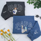 Custom Daddy Hoodies - Multi Child Family Embroidered Sweatshirts - Perfect Father Gift with Kids Names