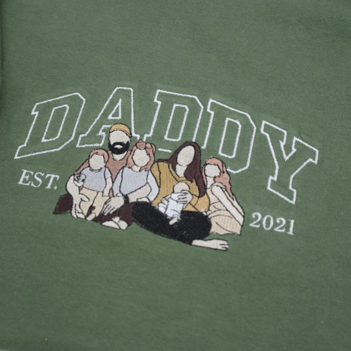 Custom Daddy Hoodies - Father Child Embroidered Sweatshirts - Perfect Daddy Gift
