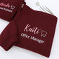 Custom Dental Office Manager Quarter-Zip - Personalized Dental Staff Embroidered Sweatshirt