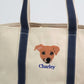 Custom Dog Face Embroidered Bags - Personalized Pet Portrait Accessories - Perfect Dog Lover Gift