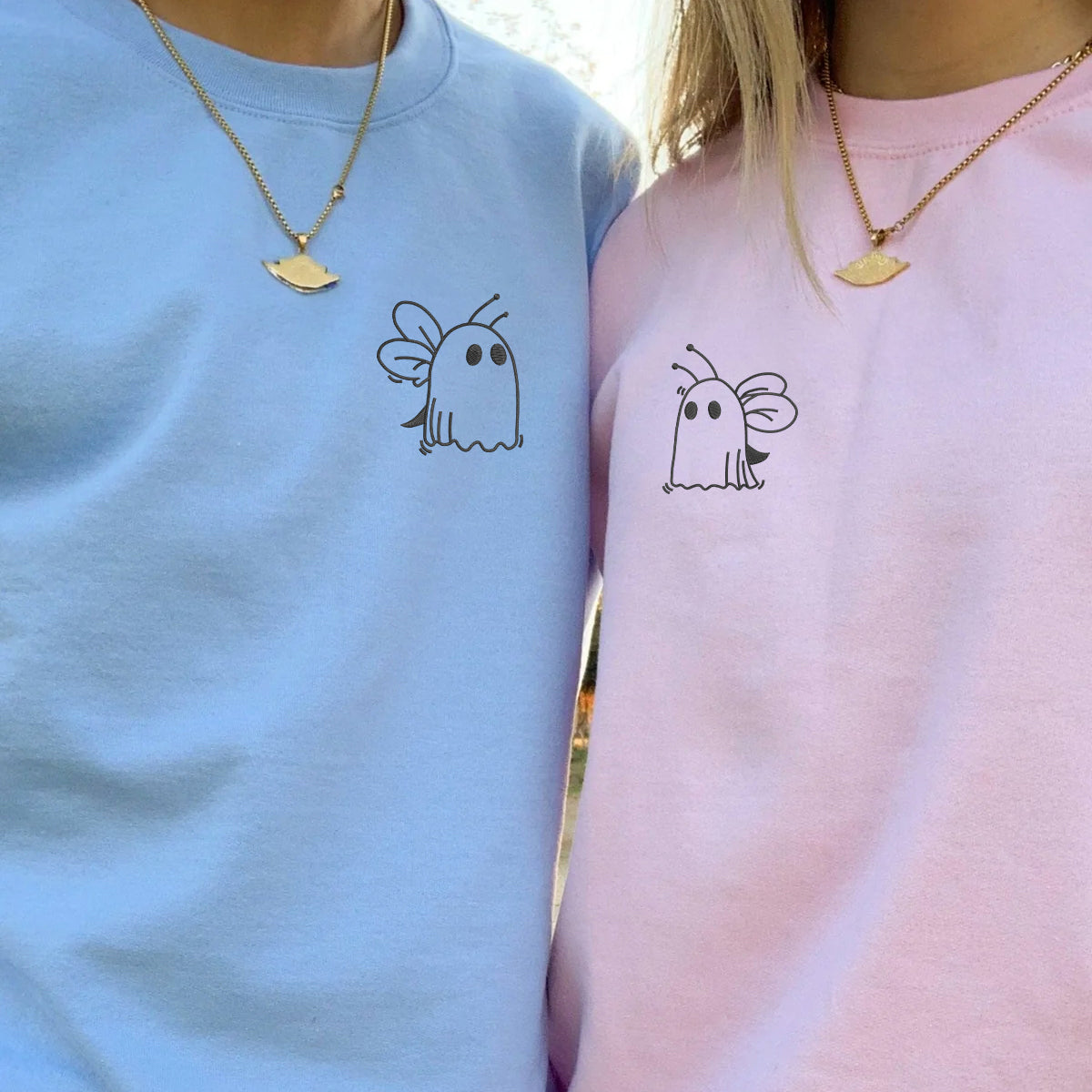 Custom Embroidered Boo Bees Matching Hoodies for Couples