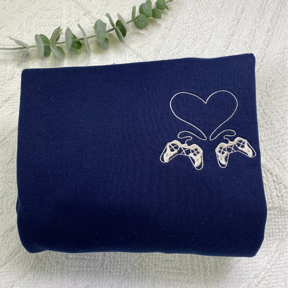 Custom Embroidered Gamer Controller Love Matching Hoodies for Couples