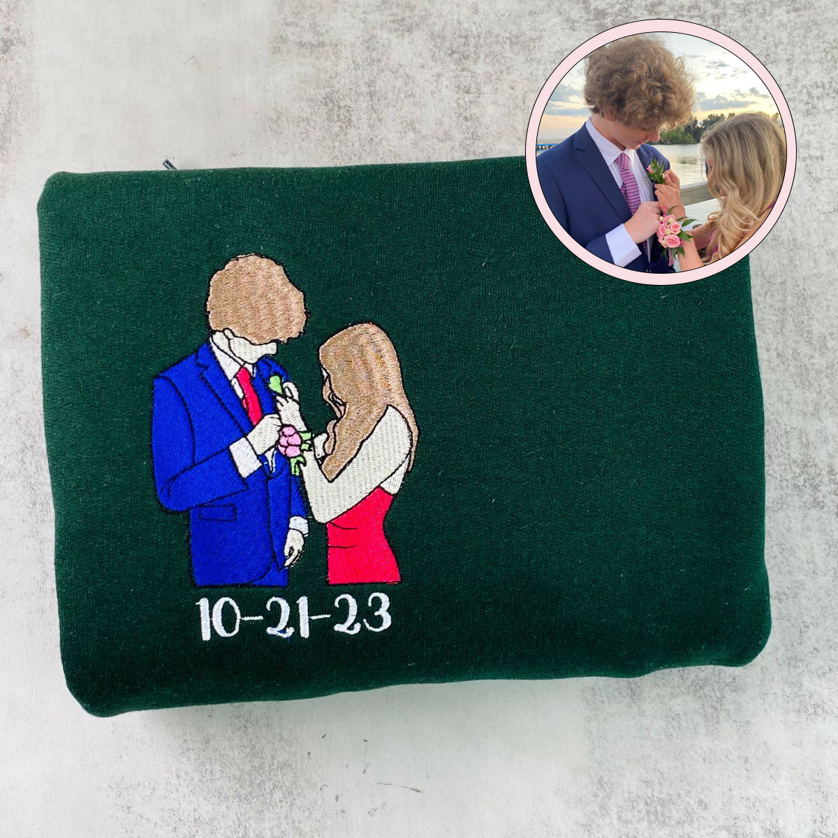 Custom Embroidered Hoodie With Picture, Capture Your Moment