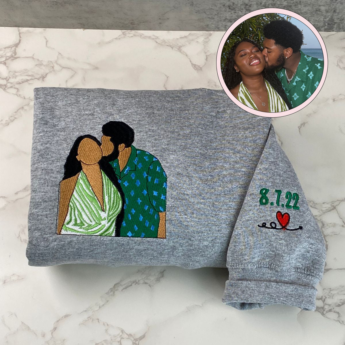 Custom Embroidered Hoodie With Picture, Capture Your Moment