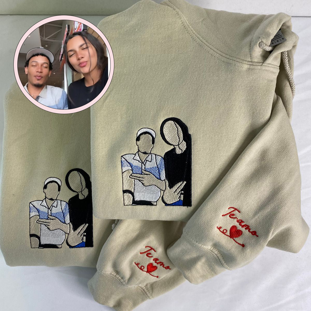 Custom Embroidered Hoodie With Picture, Capture Your Moment