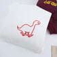 Custom Embroidered Skater Dino Matching Hoodies for Couples