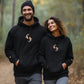Custom Embroidered Yin & Yang Koi Fish Matching Hoodies for Couples