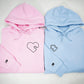 Custom Embroidered You Complete Me Heart Puzzle Matching Hoodies for Couples