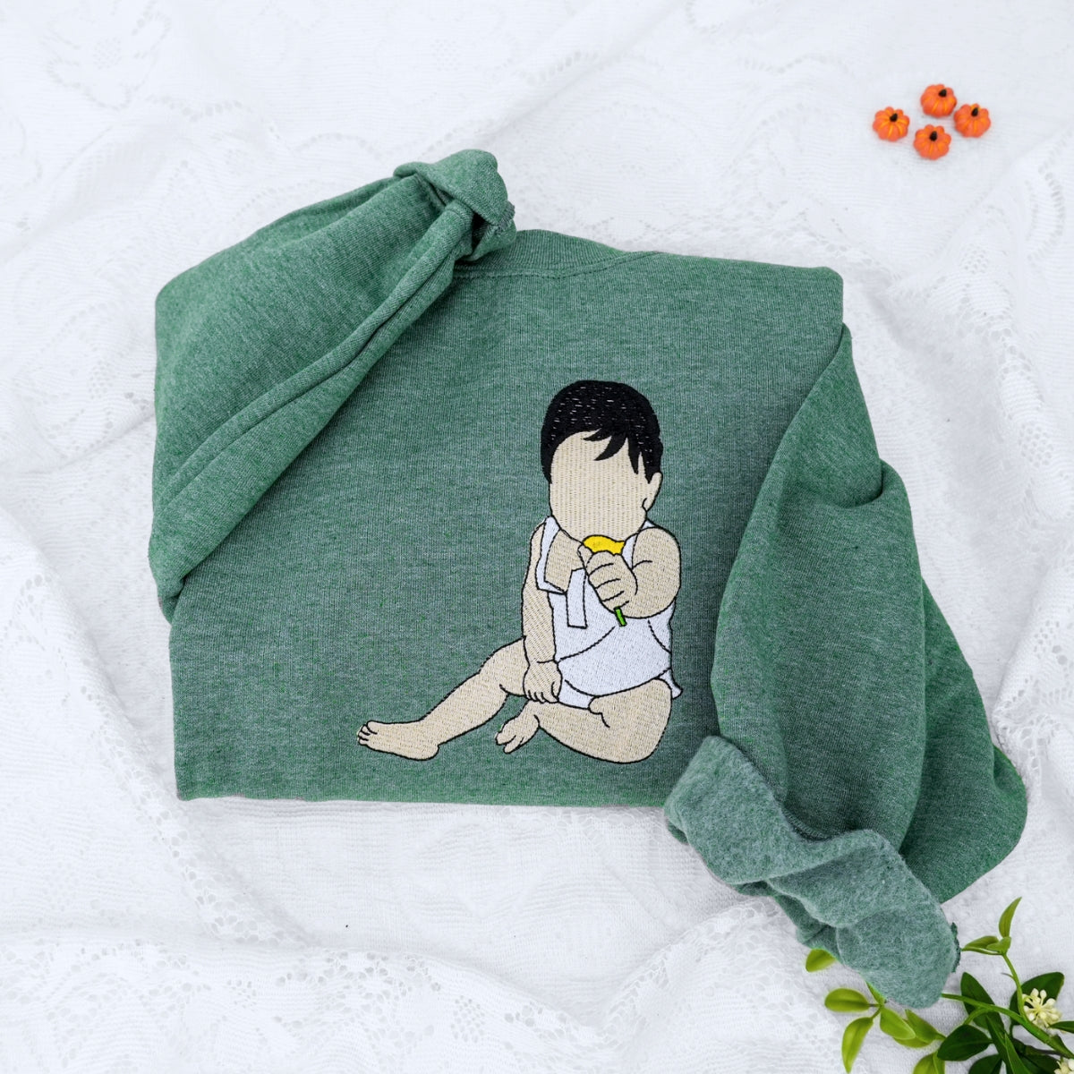 Custom Family Portrait Embroidered Sweatshirts - Photo to Embroidery Mom Hoodies - Perfect Mother's Gift