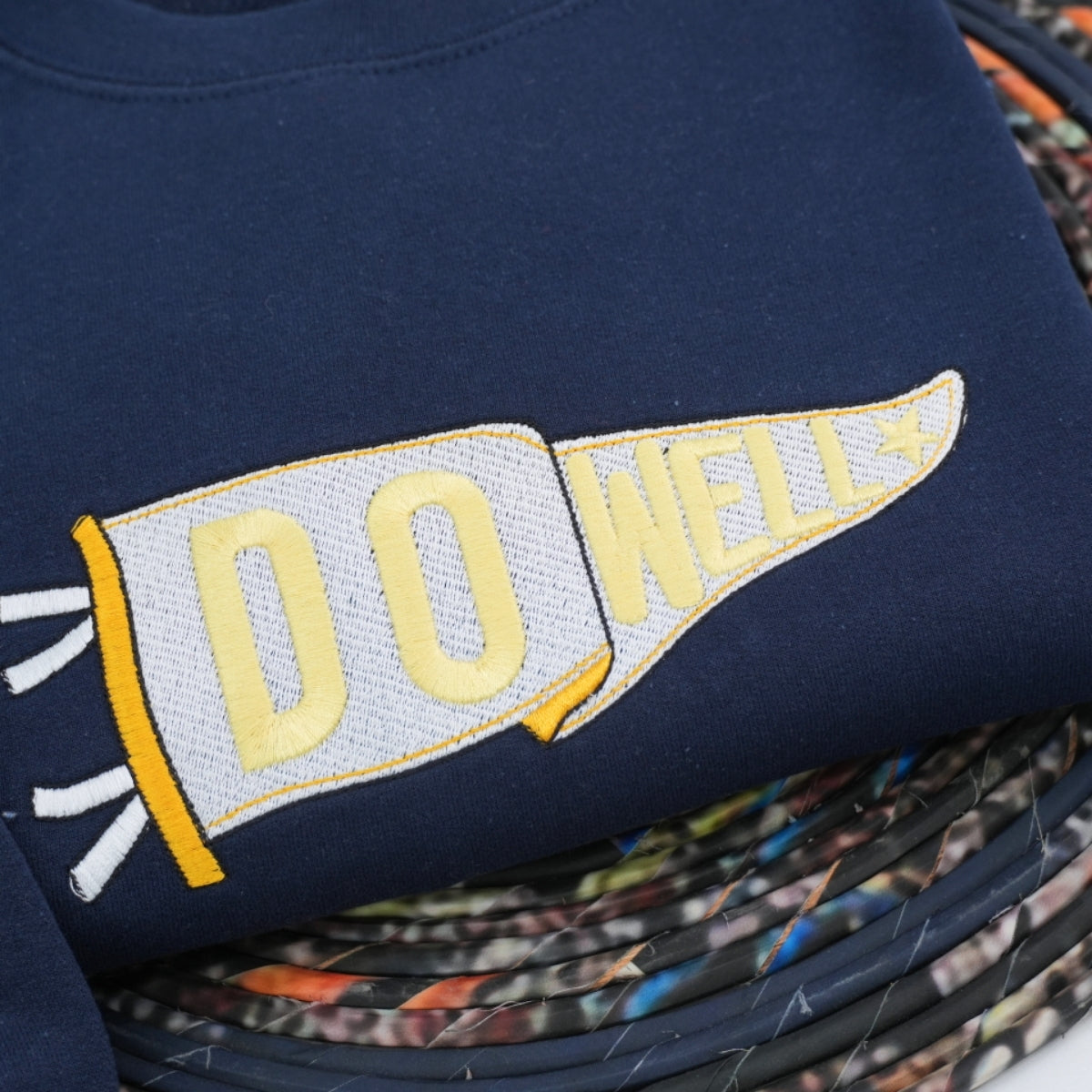 Custom Halloween Sweatshirts - Do Well Embroidered Pennant - Perfect Halloween Gift