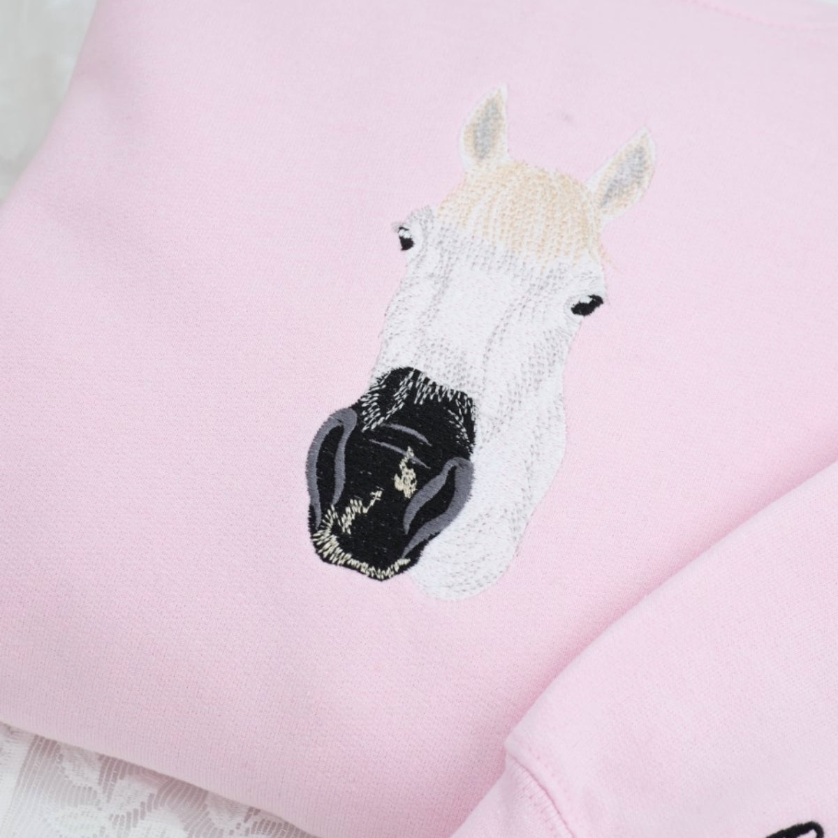 Custom Horse Portrait Hoodies - Personalized Equestrian Embroidered Sweatshirts - Perfect Horse Gift