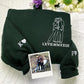 Custom Hug Portrait Sweatshirt from Photo – Personalized Embroidered Line Art Gift for Couples, Best Friends, Siblings, or Loved Ones – Memory Keepsake