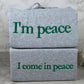 Custom I Come In Peace Hoodie, Matching Embroidered Hoodie for Couple