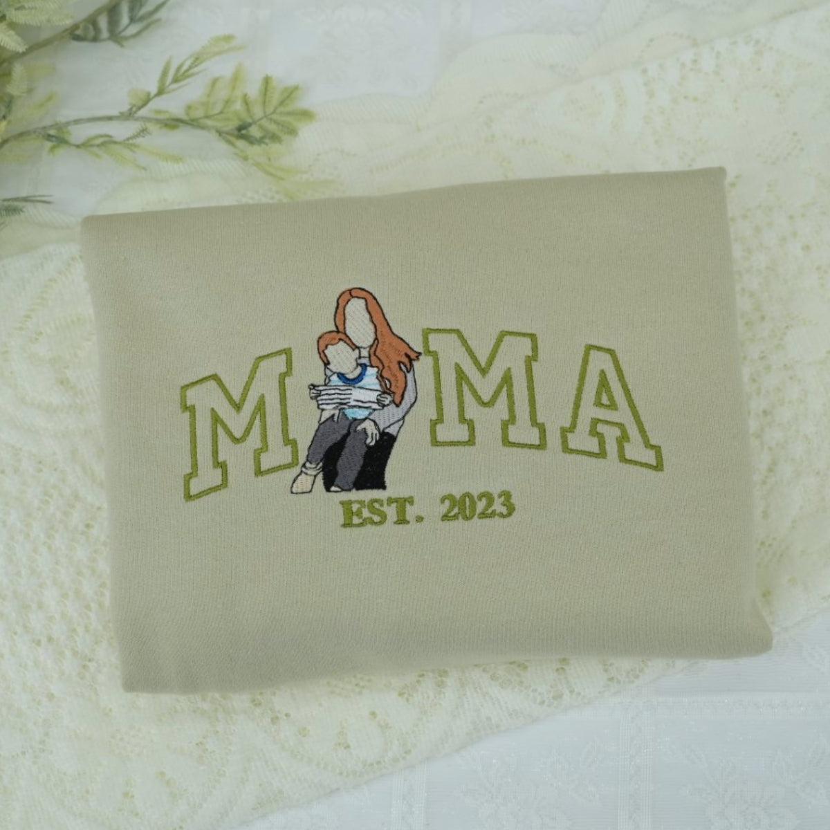 Custom Mama Hoodies - Mother Child Embroidered Sweatshirts - Perfect Mama Gift with Custom Year