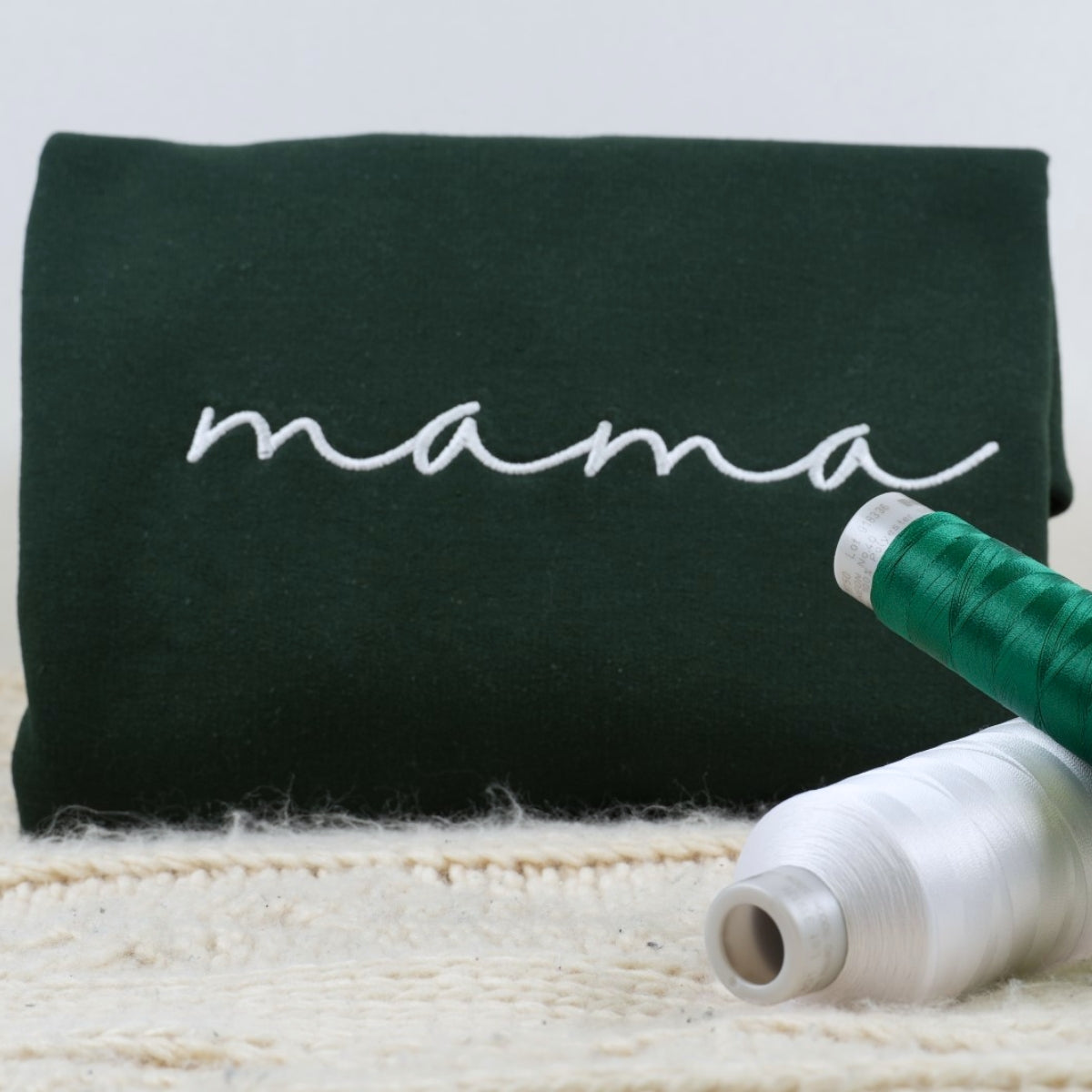 Custom Mama Sweatshirts - Minimalist Mama Hoodies - Script Embroidered Hoodies