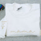 Custom Mama Sweatshirts - Minimalist Mama Hoodies - Script Embroidered Hoodies