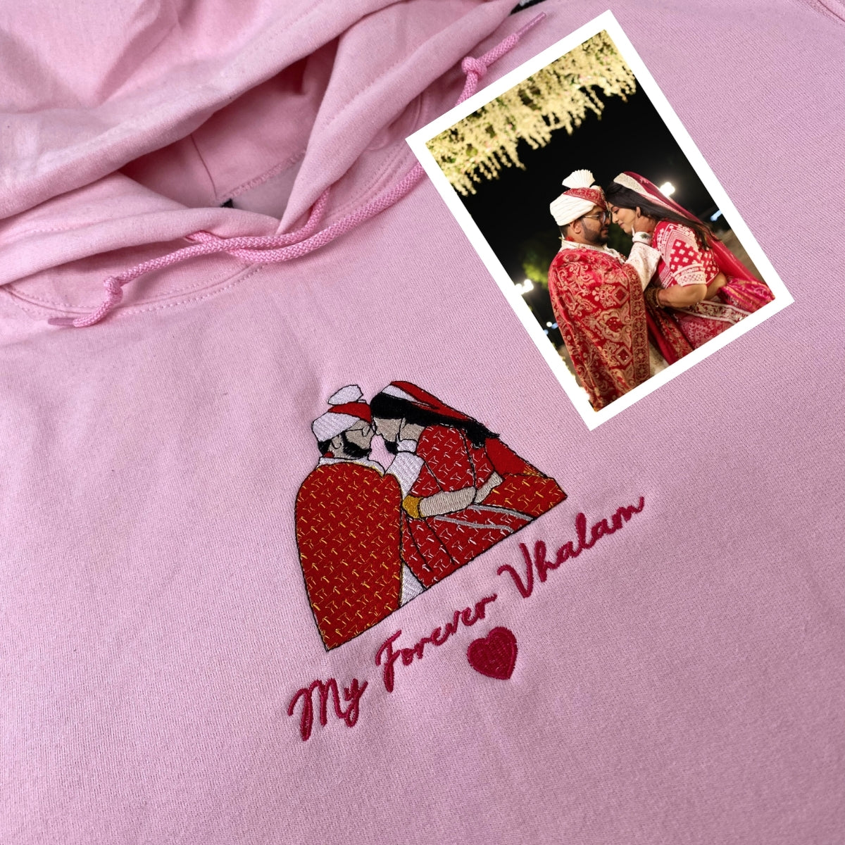 Custom Memory Hoodies for Couples - Photo Embroidered Anniversary Sweatshirts - Love Gift 2025