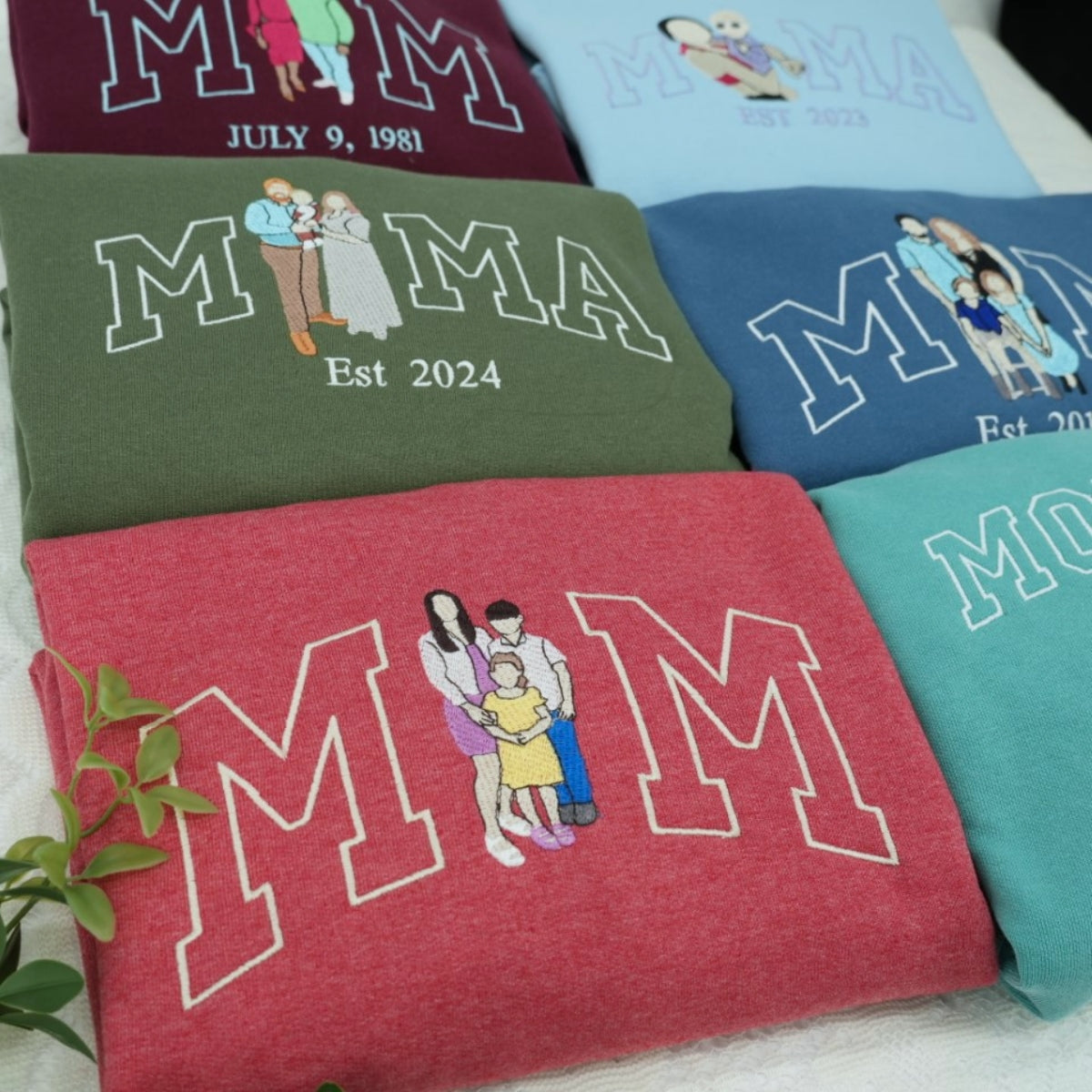 Custom Mom Hoodies - Mother Child Embroidered Sweatshirts - Perfect Motherhood Gift