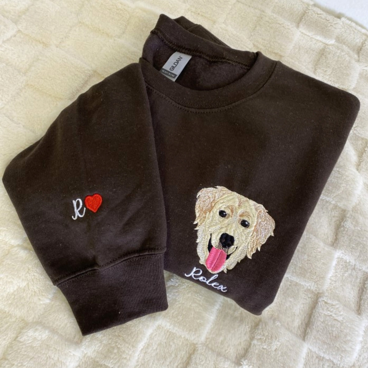 Custom Multi Pet Portrait Hoodies - Dog Family Embroidered Sweatshirts With Names - Premium Pet Parent Gift