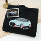 Custom Muscle Car Embroidered Sweatshirts - Photo to Embroidery Vehicle Portraits - Car Enthusiast Gift