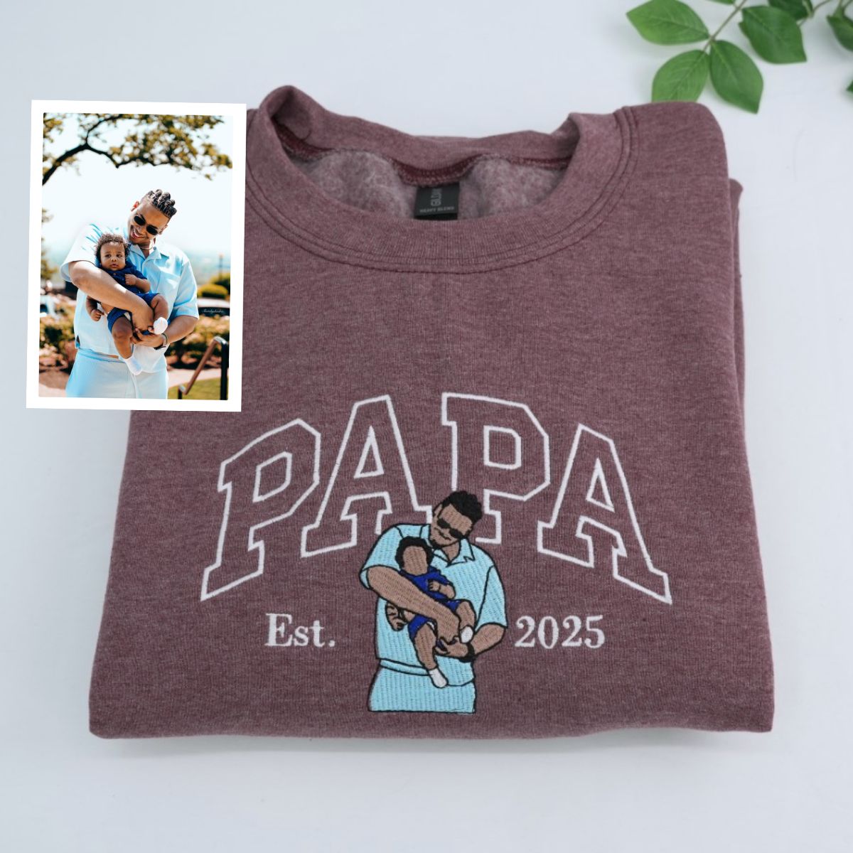 Custom Papa Hoodies - Grandpa Grandchild Embroidered Sweatshirts - Perfect New Grandpa Gift