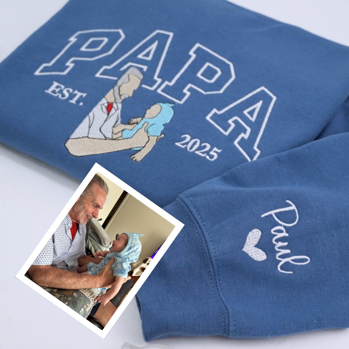 Custom Papi Hoodies - Latino Father Embroidered Sweatshirts - Perfect Father's Day Gift