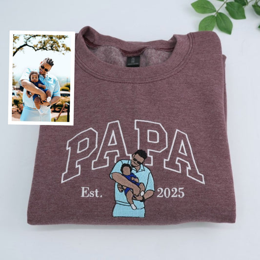 Custom Papi Hoodies - Latino Father Embroidered Sweatshirts - Perfect Father's Day Gift