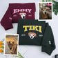 Custom Pet Name Sweatshirts - Dog Portrait Varsity EST Embroidered Shirts - Dog Lover Gift