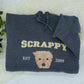 Custom Pet Name Sweatshirts - Dog Portrait Varsity EST Embroidered Shirts - Dog Lover Gift