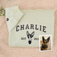 Custom Pet Portrait Hoodies - Dog Face Varsity Embroidered Sweatshirts - Personalized Pet Parent Gift