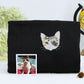 Custom Pet Portrait Hoodies from Photo - Cat Face Embroidered Sweatshirts - Premium Pet Memorial Gift