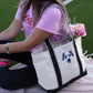 Custom Pet Portrait Tote Bags - Dog Photo Embroidered Canvas Bag - Personalized Dog Mom Gift