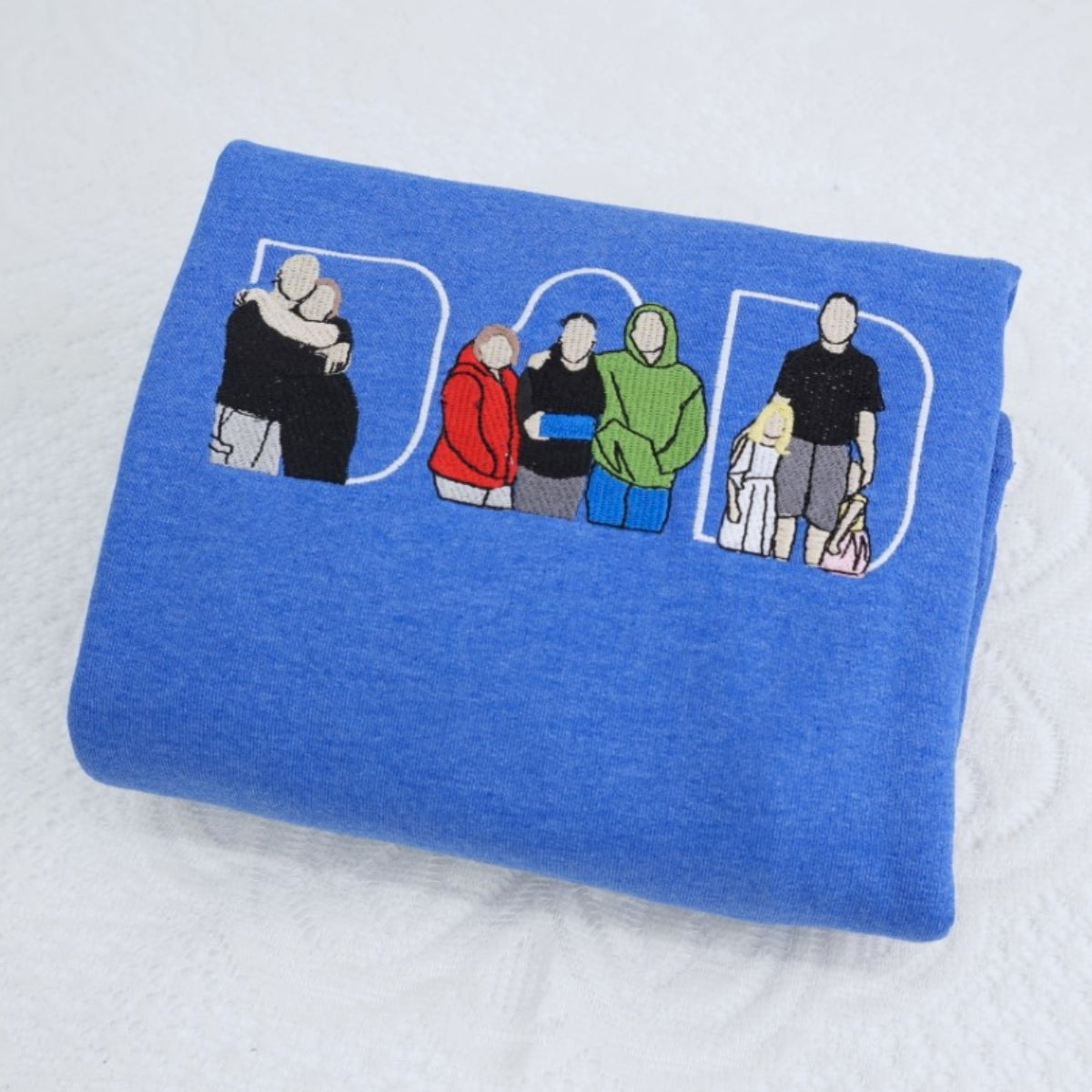 Custom Photo Dad Hoodies - Personal Family Moments Embroidered Sweatshirts - Perfect Father Memory Gift