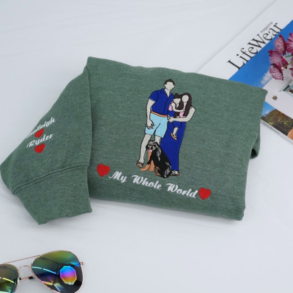 Custom Photo Father Sweatshirts - Baby Bonding Embroidered Hoodies - Perfect New Dad Memory Gift