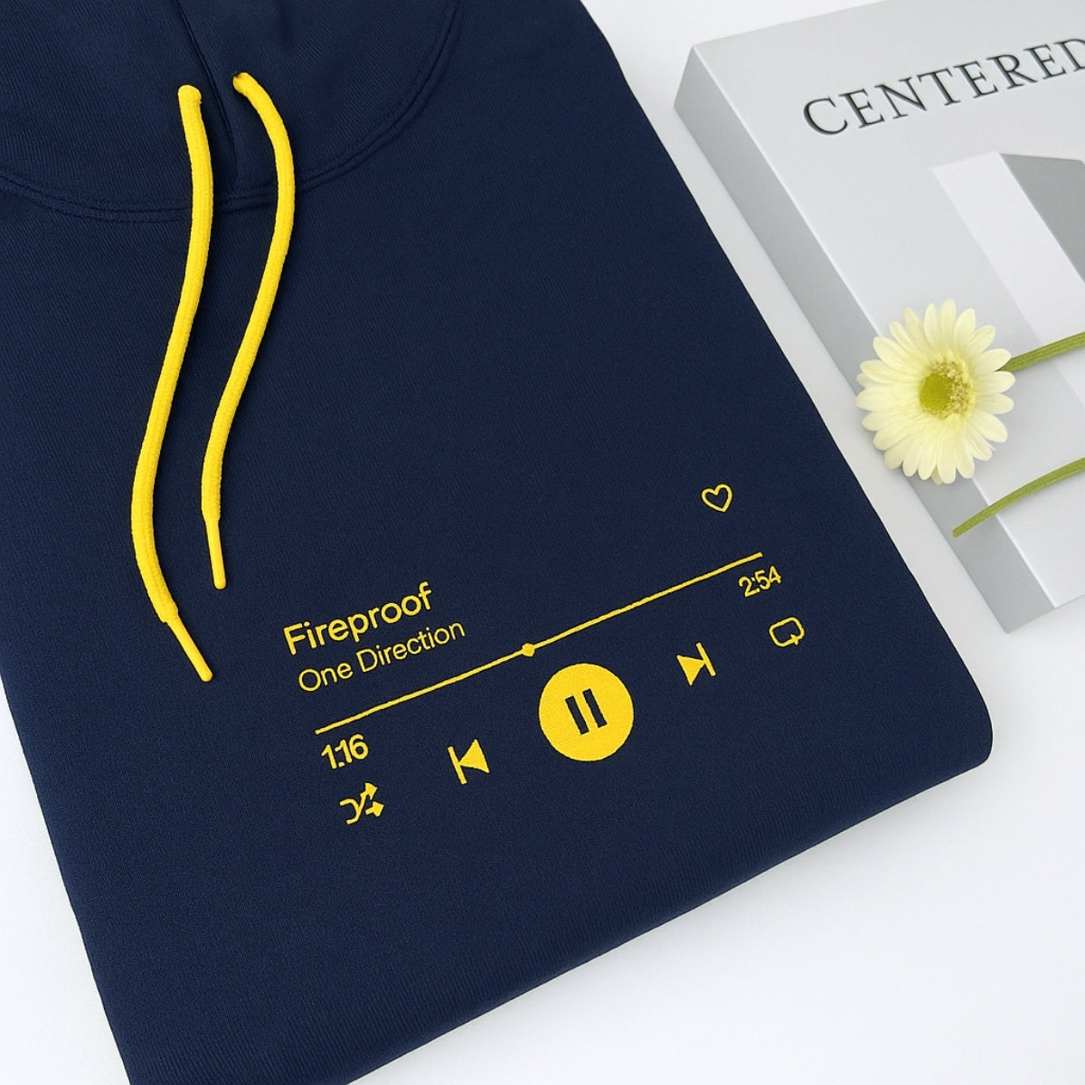 Custom Song Hoodies - Personalized Music Player Embroidered Sweatshirts - Perfect Music Lover Gift