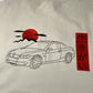 Custom Sports Car Line Art Embroidered Hoodies - Vehicle Portrait & Handwriting Sweatshirts - Elegant Car Lover Gift