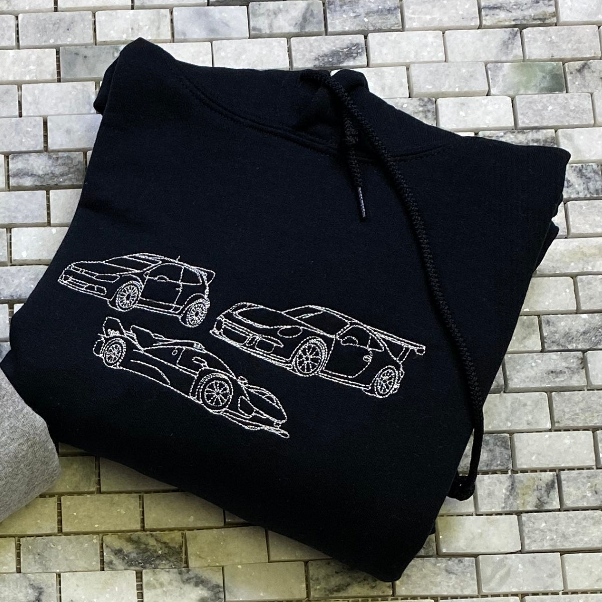 Custom Truck Hoodies - Pickup Line Art Embroidered Sweatshirts - Perfect Truck Enthusiast Gift