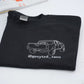 Custom Truck Outline T-Shirts - Personalized Auto Embroidered Apparel - Perfect Truck Lover Gift